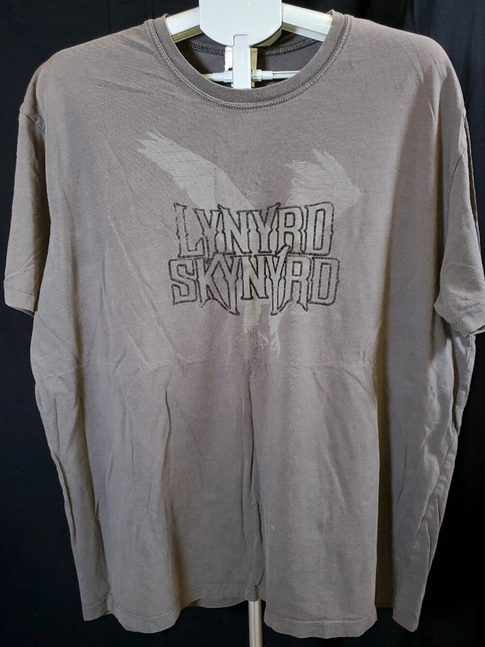 Vintage Vinyl Lynard Skynyrd T-Shirt Mens XL Gray Rock Band Tee Y2K